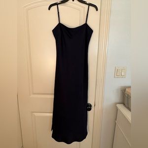 Macy midi slip dress with slits on both sides, lightly worn